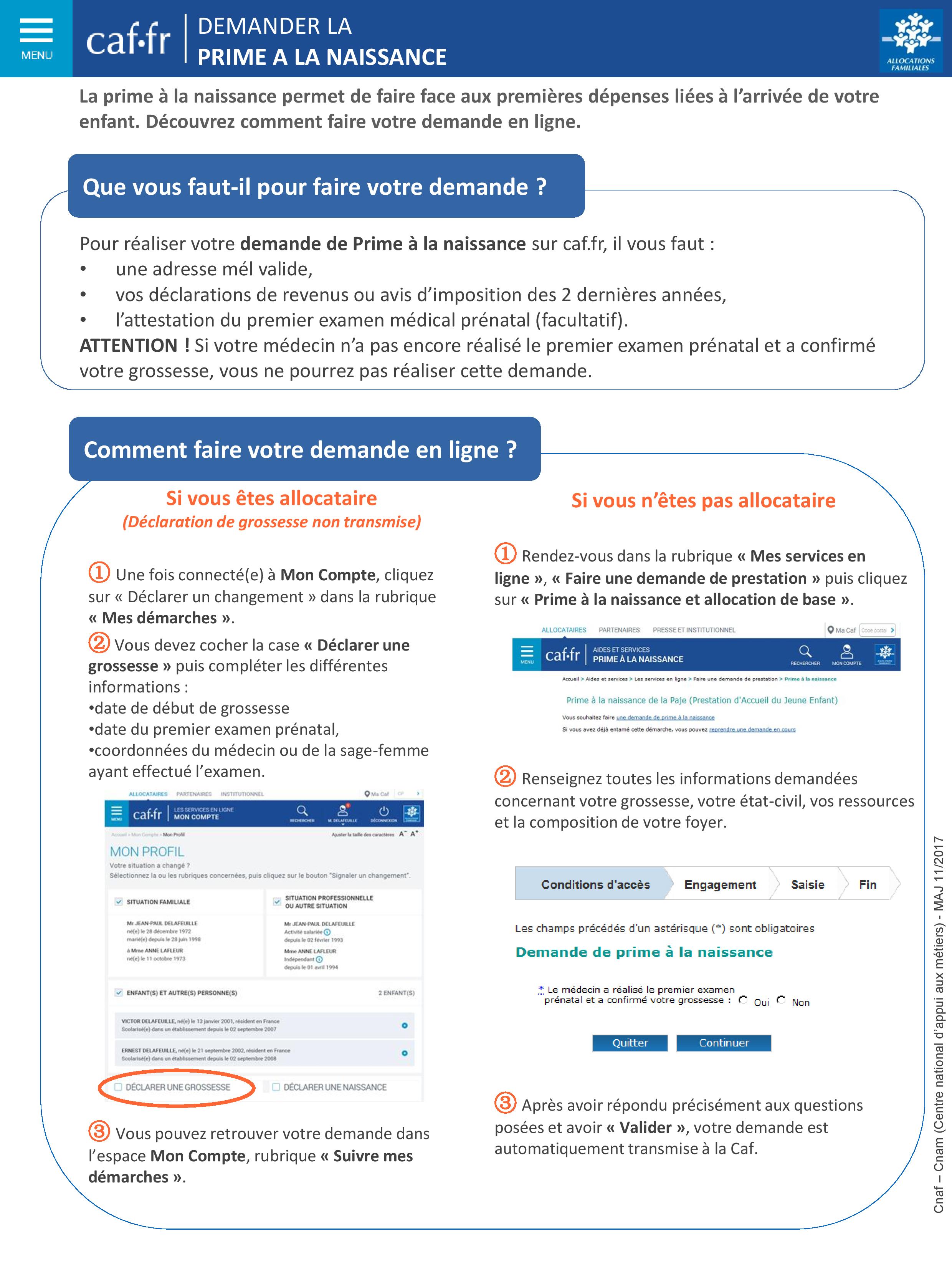 Demander la prime à la naissance non allocataire Bienvenue sur Caf.fr