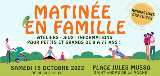 Dessin d'enfants et de parents dans un pré