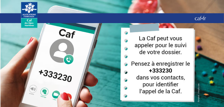 Téléphone avec le numéro de la Caf +333230