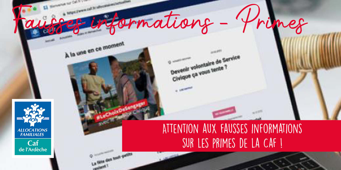Attention aux fausses informations sur les primes de la Caf !