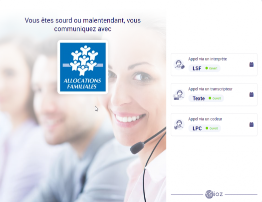 service gratuit de visio-interprétation en LSF, LPC ou transcription écrite