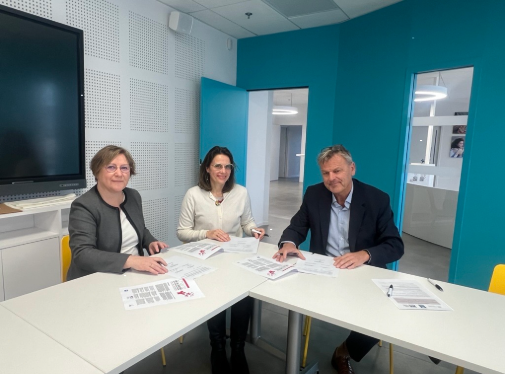 Photo des 3 signataires de la convention