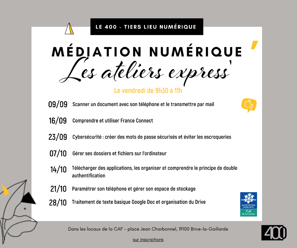Ateliers Express avec le 400