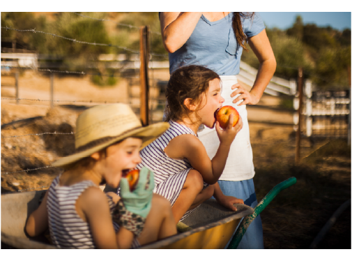 2 enfants à la campagne