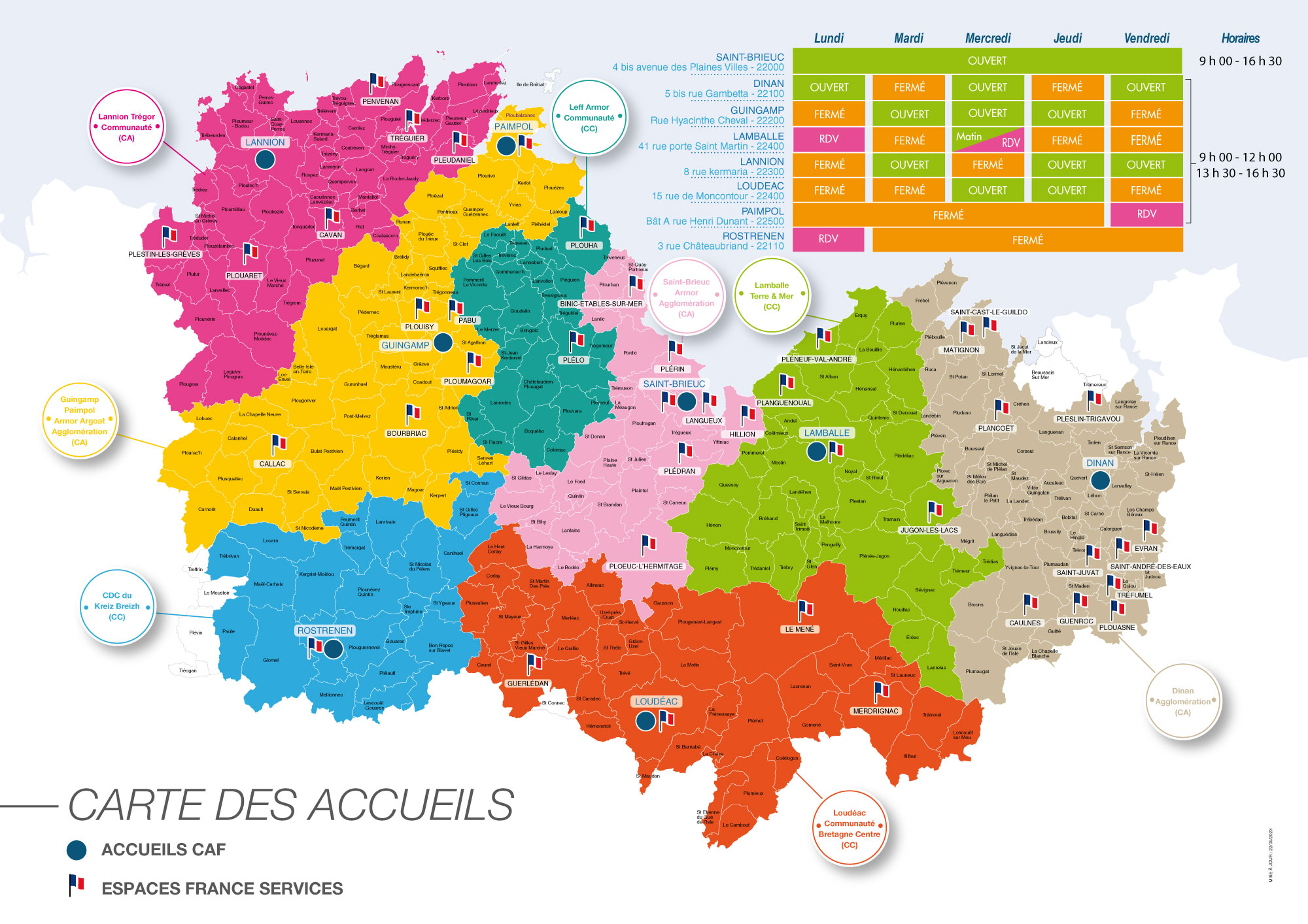 carte des accueils