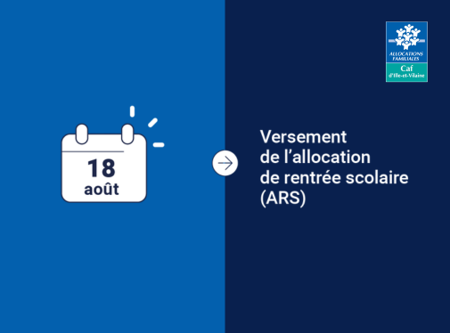 L'allocation de rentrée scolaire (ARS) sera versée le 18 août 2026