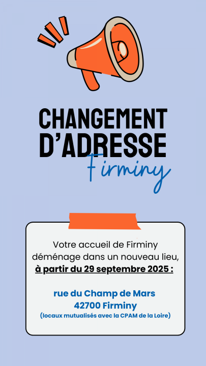 Changement d'adresse Firminy