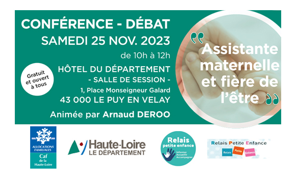 Conférence Assistante maternelle et fière de l'être