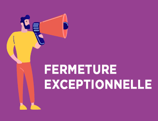 Du 28 juillet au 1er septembre inclus : fermeture de l'accueil de Saint-Nazaire de 12h30 à 13h30