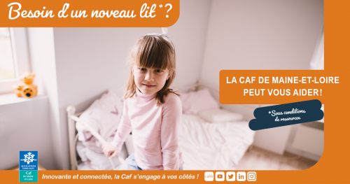 Connaissez-vous l'aide à l'équipement ménager/mobilier de la Caf de  Maine-et-Loire pour l'achat de meubles de chambre à coucher et literie ?