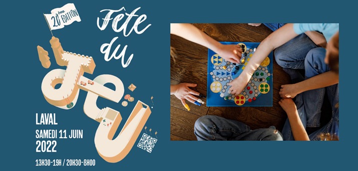 Fete du jeu à Laval. Enfants qui jouent à un jeu de société