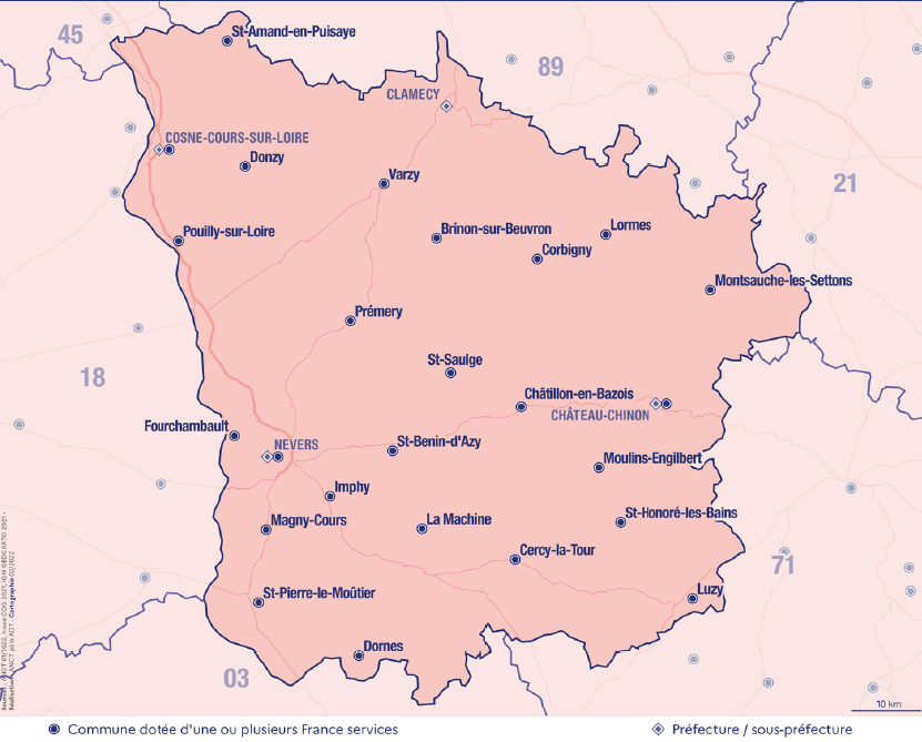 Carte France Services Nièvre
