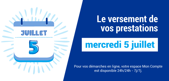 Vos prestations Caf seront versées à partir du 5 juillet 2023