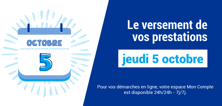 Vos prestations Caf seront versées à partir du 5 octobre 2023