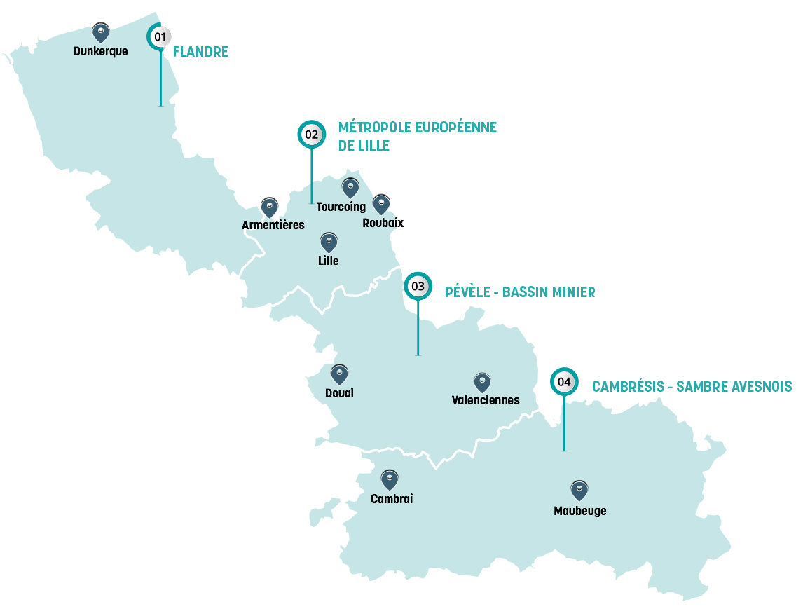 Carte des pôles de développement local 2025