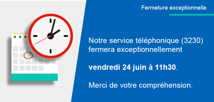Fermeture service téléphonique