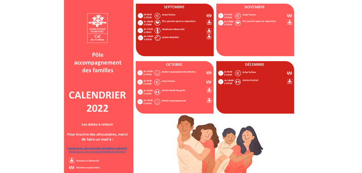 Calendrier 2ème semestre 2022