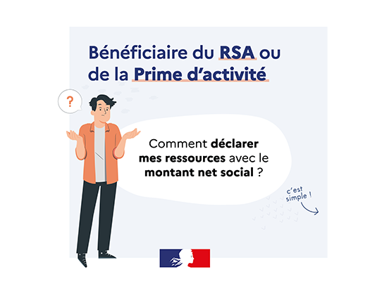 RSA, Prime d’activité : déclarer les ressources avec le montant net social