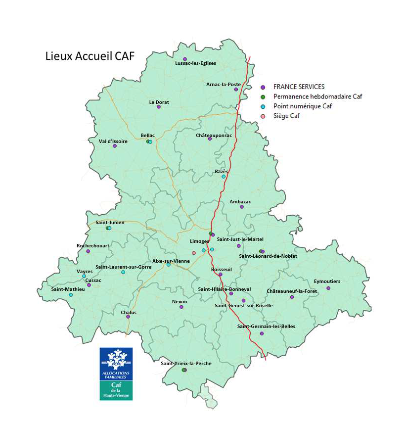 carte interactive des points d'accueil 