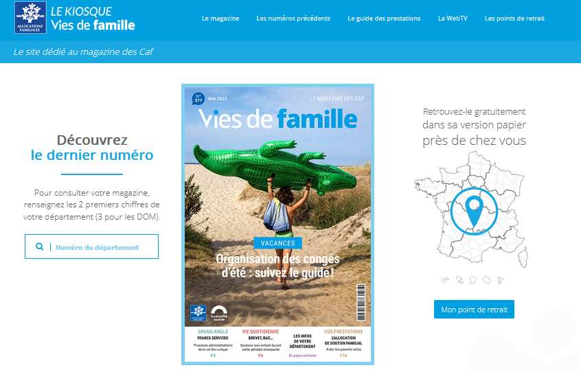 Magazine vies de famille de mai