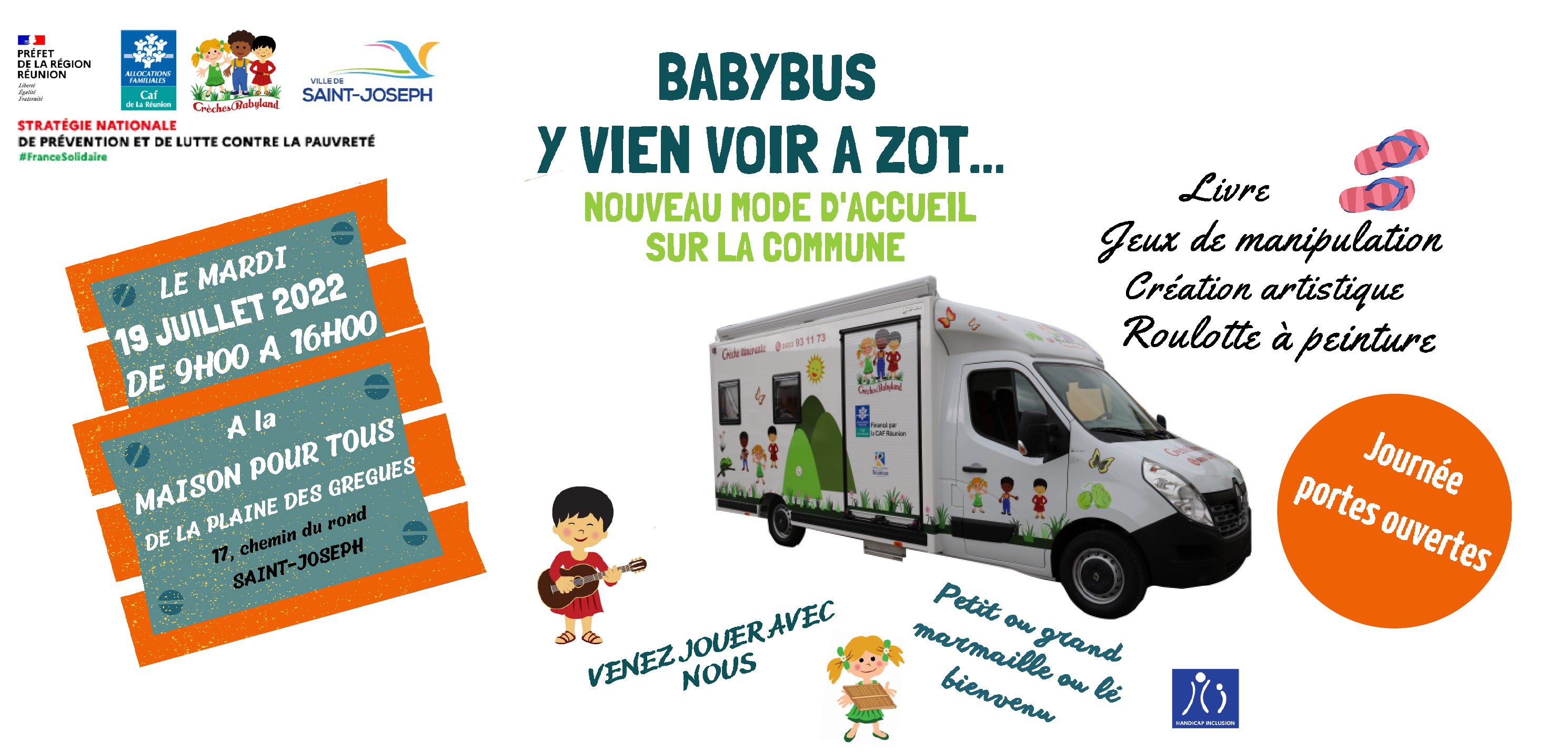 Le BabyBus vous donne rendez-vous à Saint-Joseph ce mardi 19 juillet !