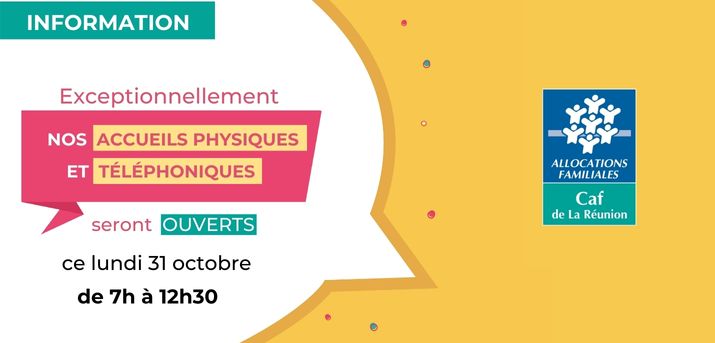 Nos accueils physiques et téléphoniques seront ouverts 