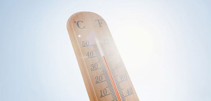 thermomètre au soleil