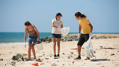 Une collecte de déchets