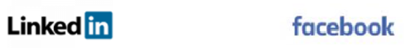 Logo et liens LinkedIn et Facebook