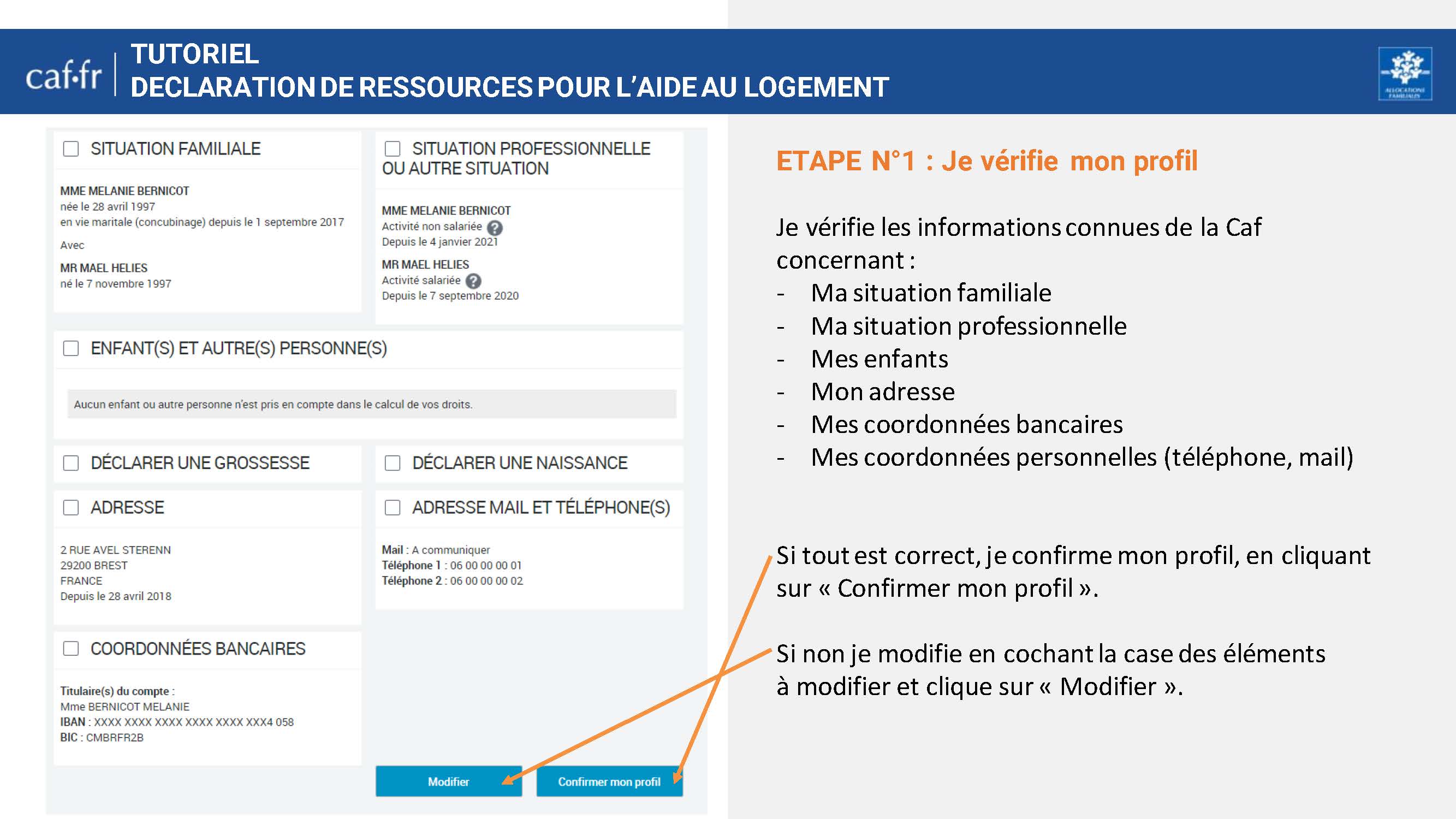 CAF déclaration de ressources aide personnelle au logement